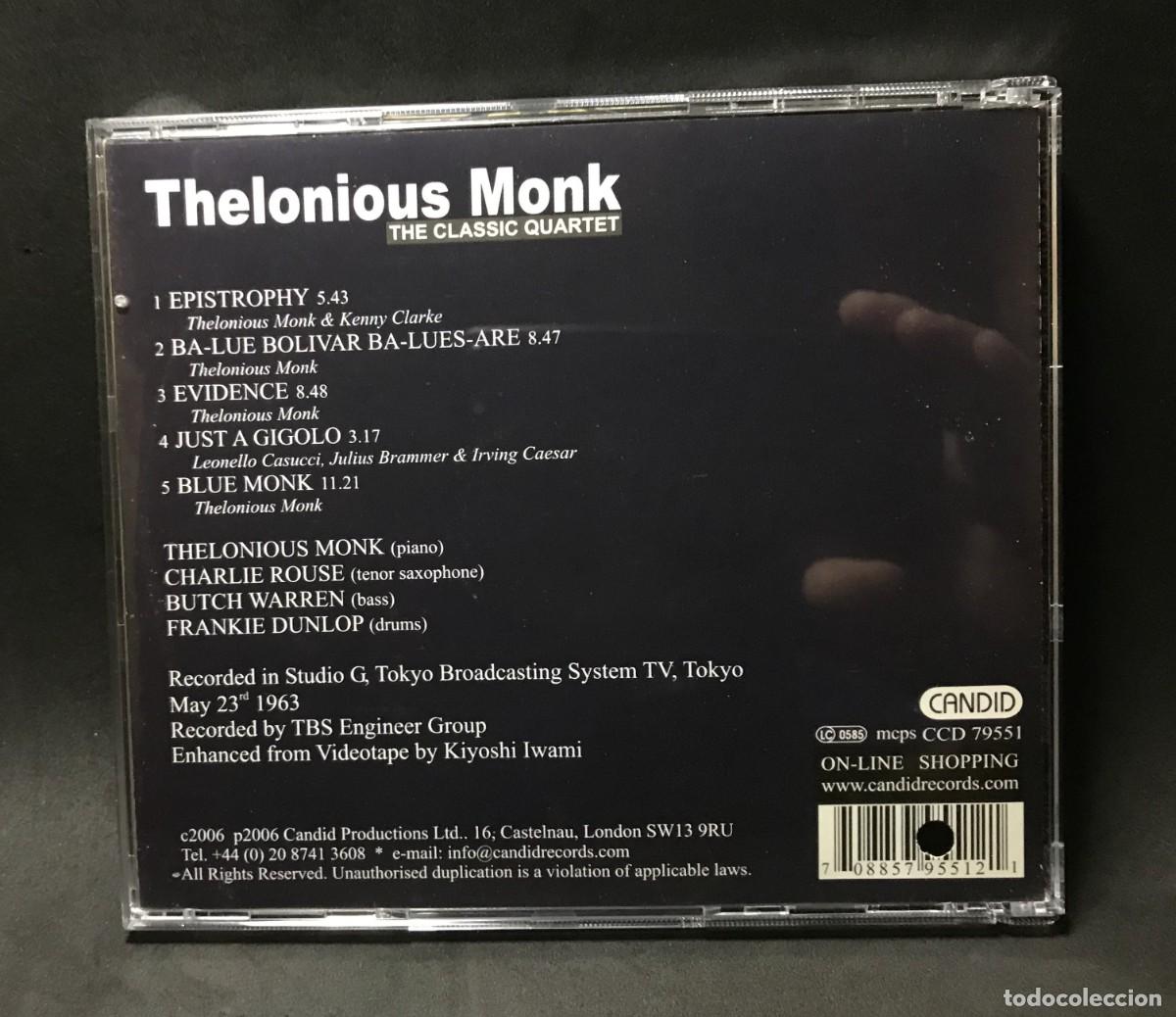 CDs de m&uacute;sica: Thelonious Monk &ndash; The Classic Quartet - CD - Candid - Foto 2