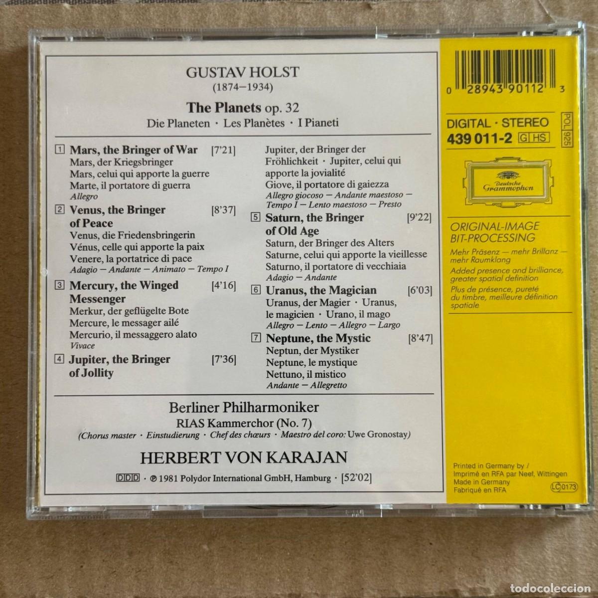 CDs de m&uacute;sica: Gustav Holst &rdquo;The Planets&rdquo; CD - Foto 2