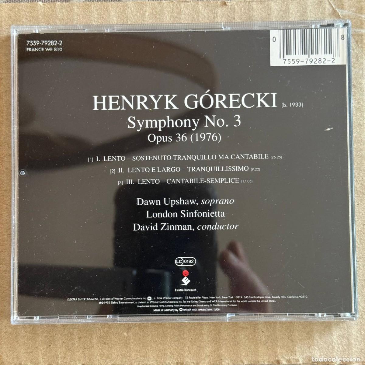 CDs de m&uacute;sica: Henryk Gorecki &rdquo;Symphony No.3&rdquo; CD - Foto 2