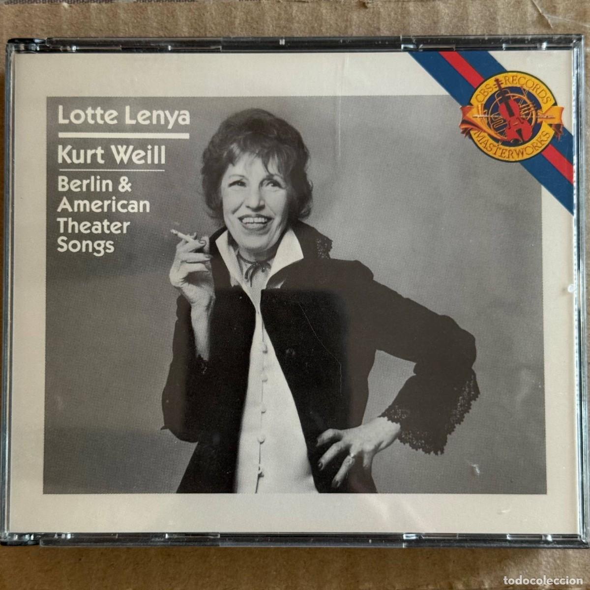 CDs de m&uacute;sica: Lotte Lenya Sings Kurt Weill &rdquo;Berlin and American Theater Songs&rdquo; CD