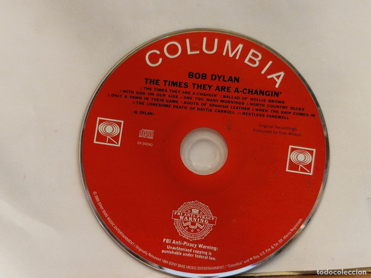 CDs de m&uacute;sica: CD. COLUMBIA. BOB DYLAN. THE TIMES THE ARE A-CHANGIN.