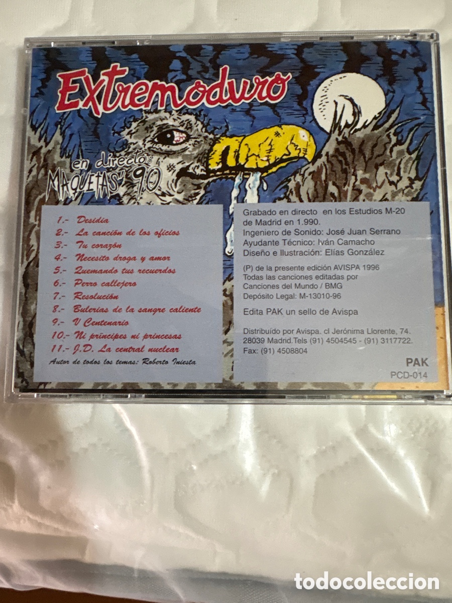 CDs de m&uacute;sica: Extremoduro Maquetas 90 en directo - Foto 2