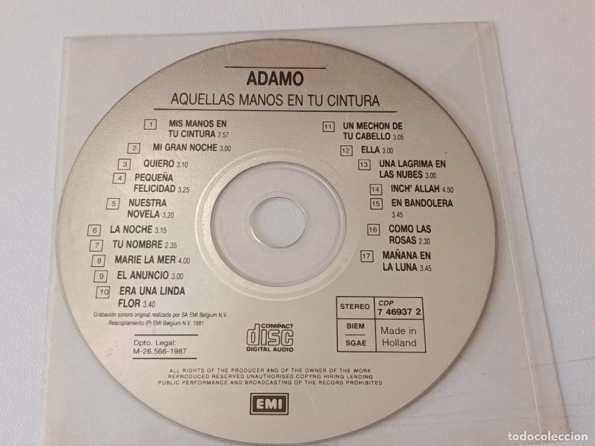 CDs de m&uacute;sica: CD ADAMO AQUELLAS MANOS EN TU CINTURA