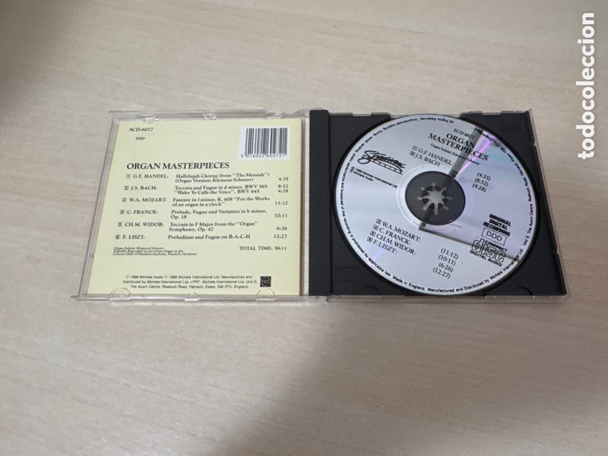 CDs de m&uacute;sica: CD ORGAN MASTERPIECES - Foto 2