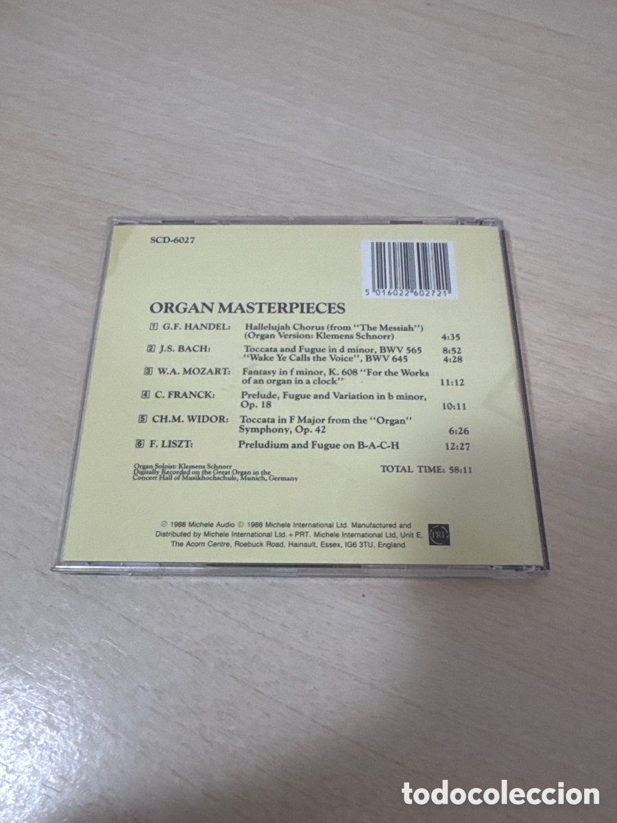 CDs de m&uacute;sica: CD ORGAN MASTERPIECES - Foto 3