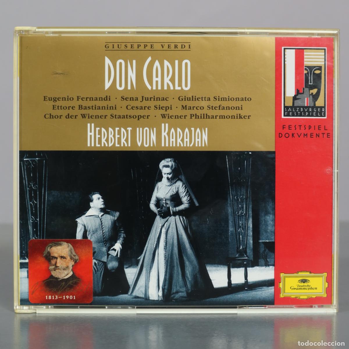 CDs de Musique: CD. Giuseppe Verdi - Don Carlo - Eugenio Fernandi - Sena Jurinac - Giulietta Simionato - Ettore