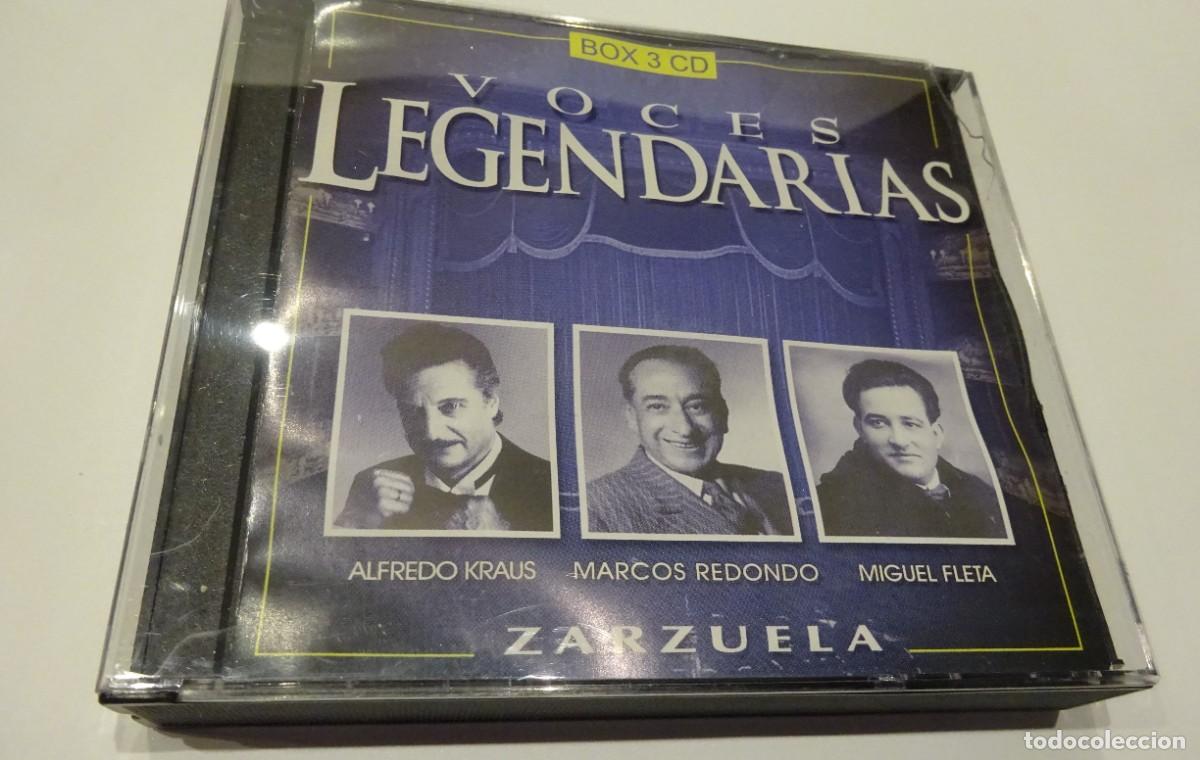 CDs de m&uacute;sica: 3 CD VOCES LEGENDARIAS ZARZUELA, FLETA, REDONDO, KRAUS, VER FOTOS