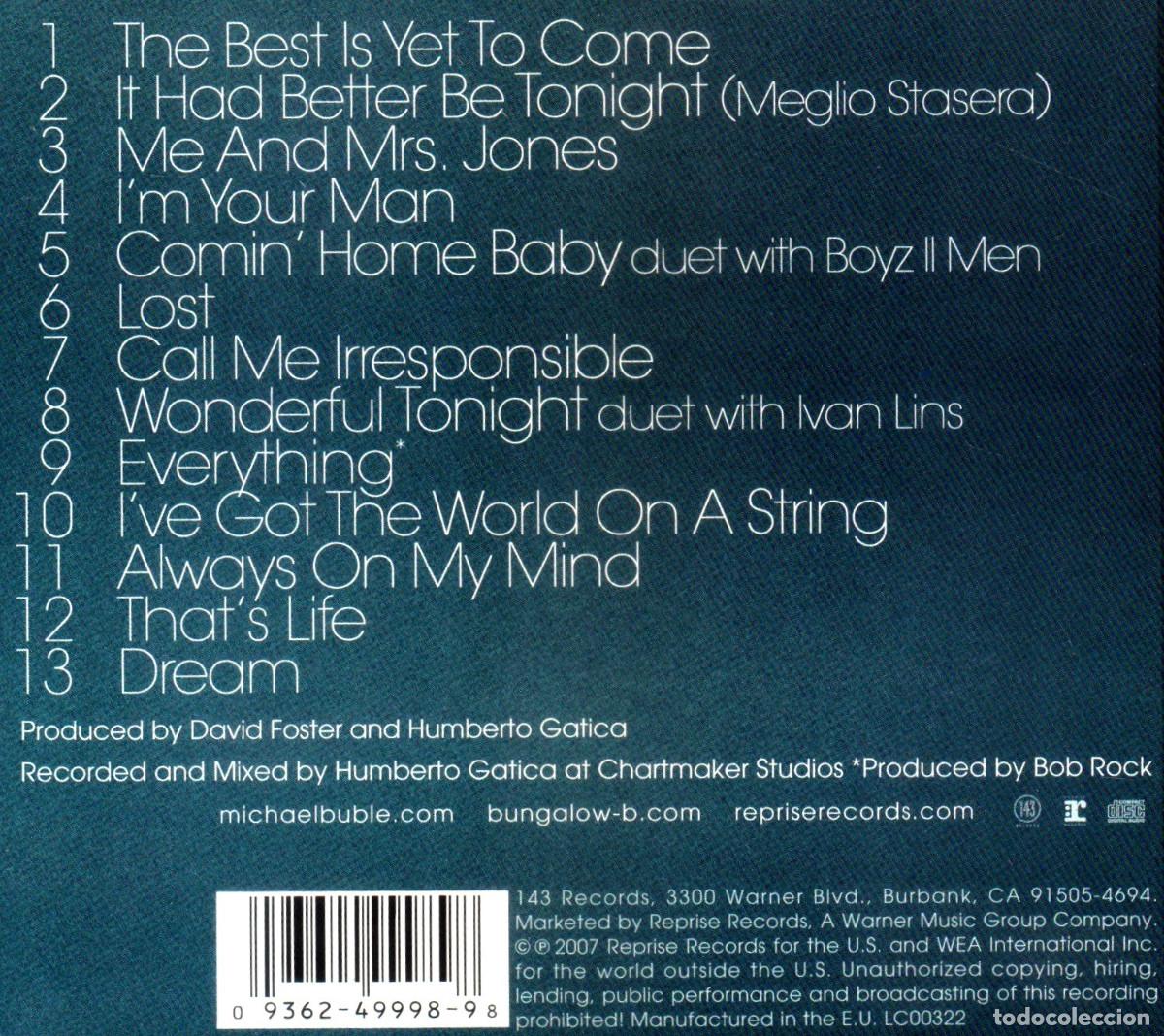 CDs de m&uacute;sica: G583 - MICHAEL BUBLE. CALL ME IRRESPONSABLE. CD. - Foto 2