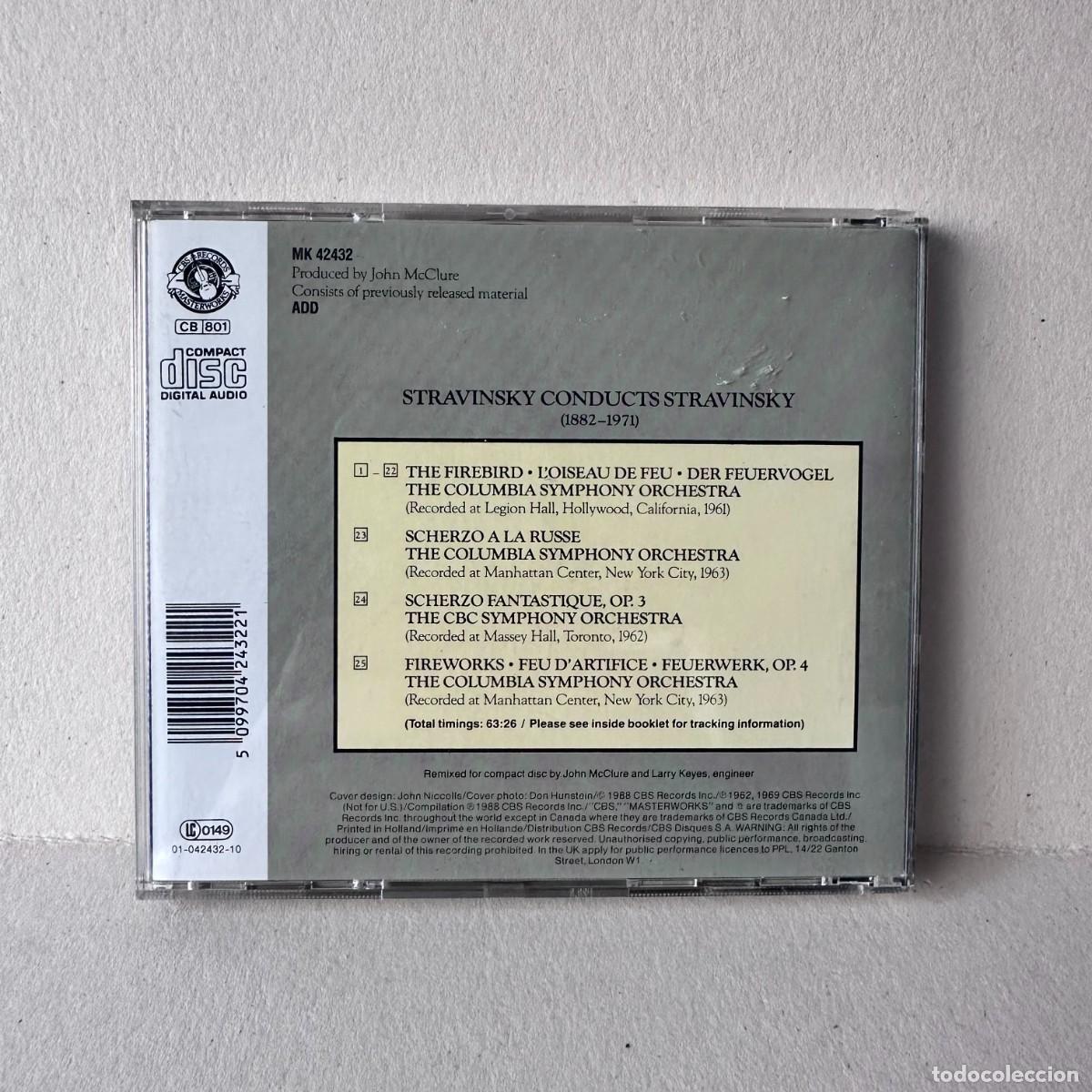 CDs de m&uacute;sica: Stravinsky Conducts Stravinsky - The Firebird (CD) - Foto 2
