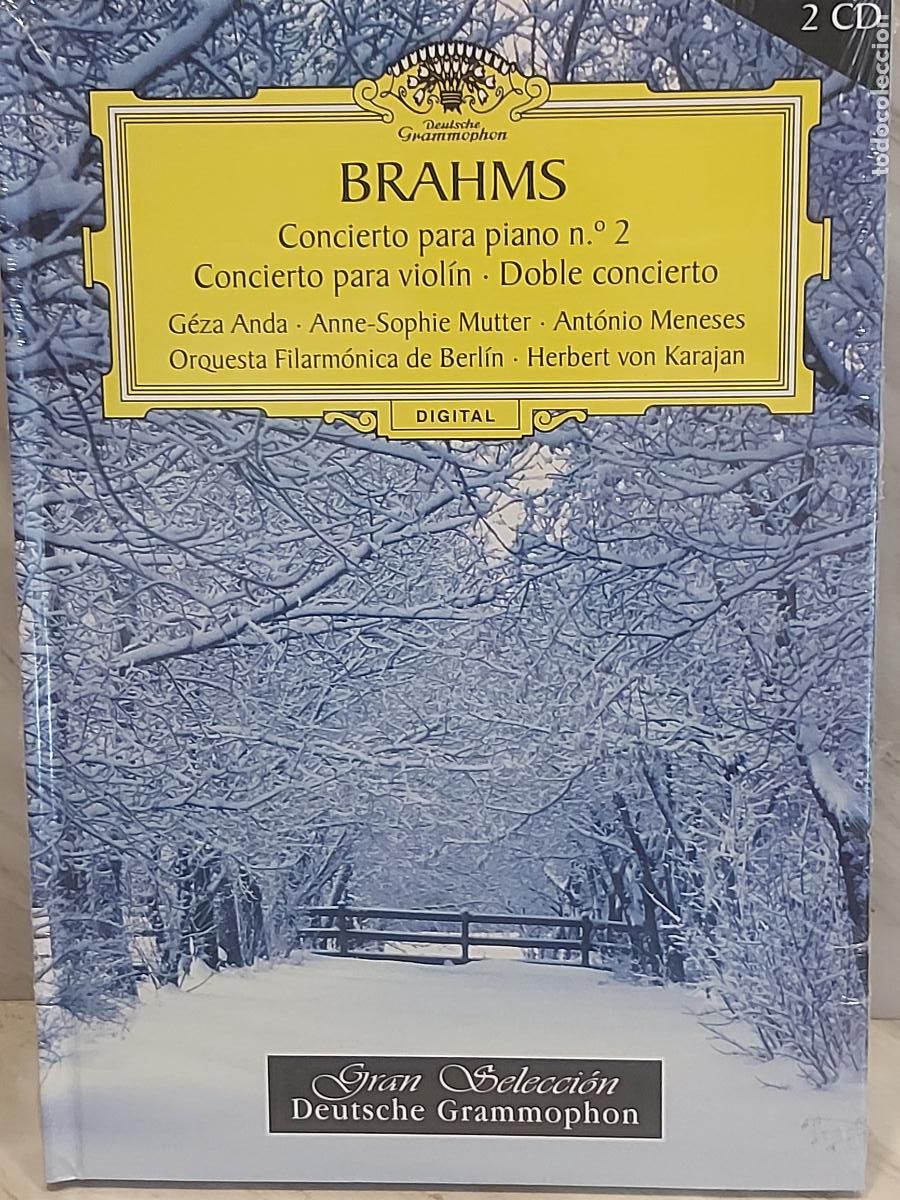 CDs de m&uacute;sica: BRAHMS | CONCIERTOS | G&Eacute;ZA ANDA | MUTTER | MENESES | KARAJAN | 2 CD | PRECINTADO