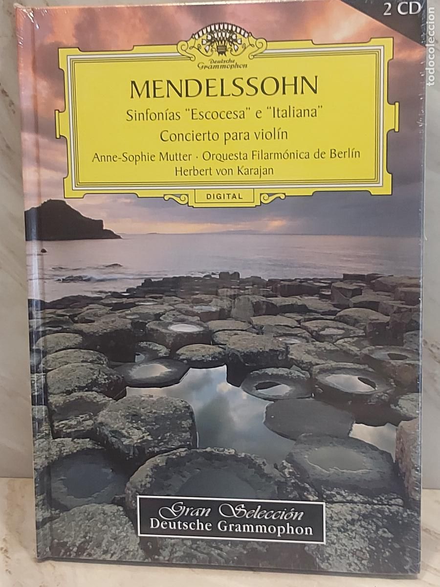 CDs de m&uacute;sica: MENDELSSOHN | N.&ordm; 18 | SINFON&Iacute;AS ESCOCESA E ITALIANA | MUTTER | KARAJAN | 2 CD | PRECINTADO