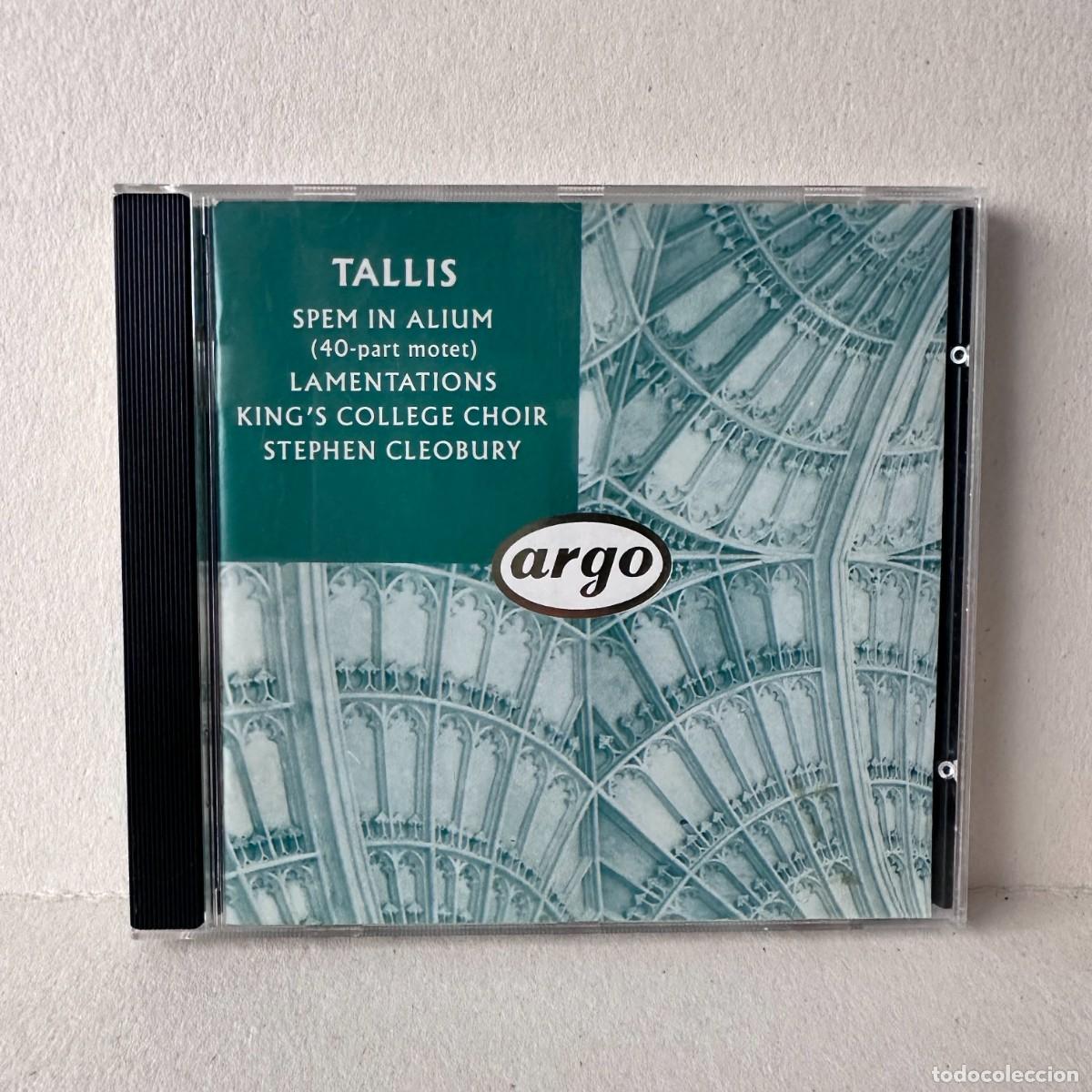 CDs de m&uacute;sica: Tallis - Cleobury - Spem In Alium, Lamentations (CD)