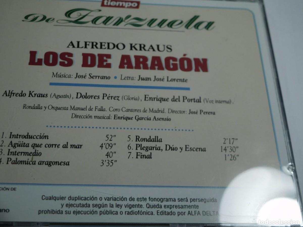 CDs de m&uacute;sica: Los de Arag&oacute;n, Zarzuela por Alfredo Kraus, M&uacute;sica de Jos&eacute; Serrano, Letra de Juan Jos&eacute; Lorente