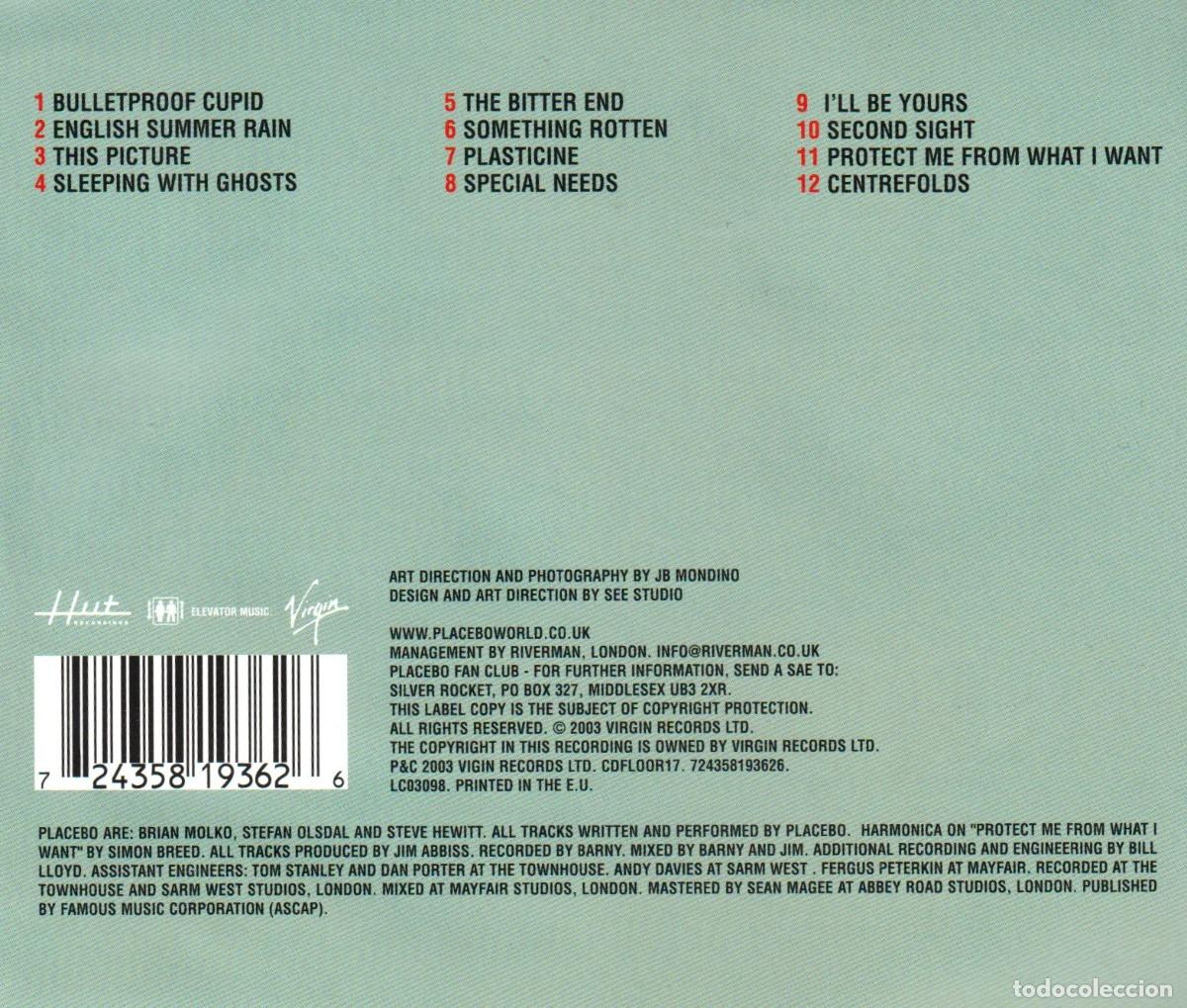 CDs de m&uacute;sica: PLACEBO. SLEEPING WITH GHOSTS. CD. - Foto 2