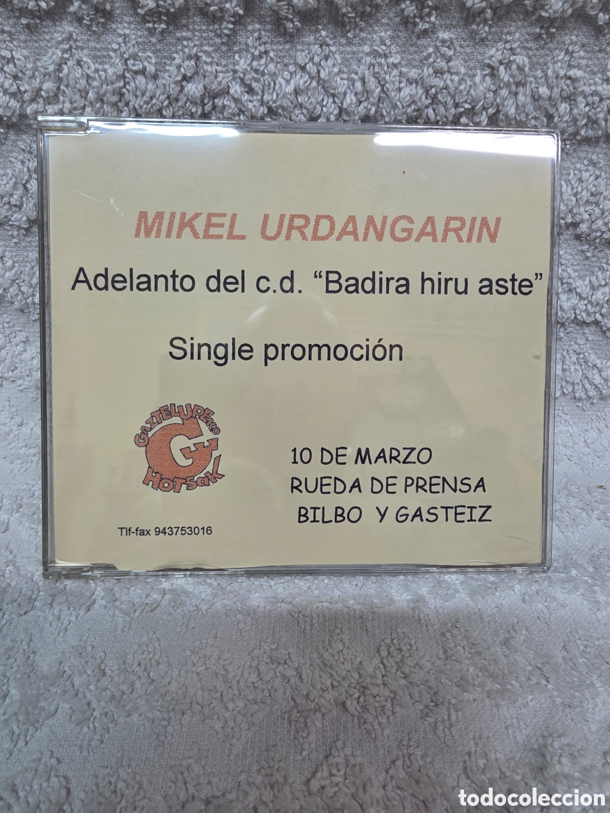 CDs de m&uacute;sica: Mikel Urdangarin&nbsp;&lrm;&ndash;&nbsp;Haitzetan / Badira Hiru Aste PROMO AVANCE