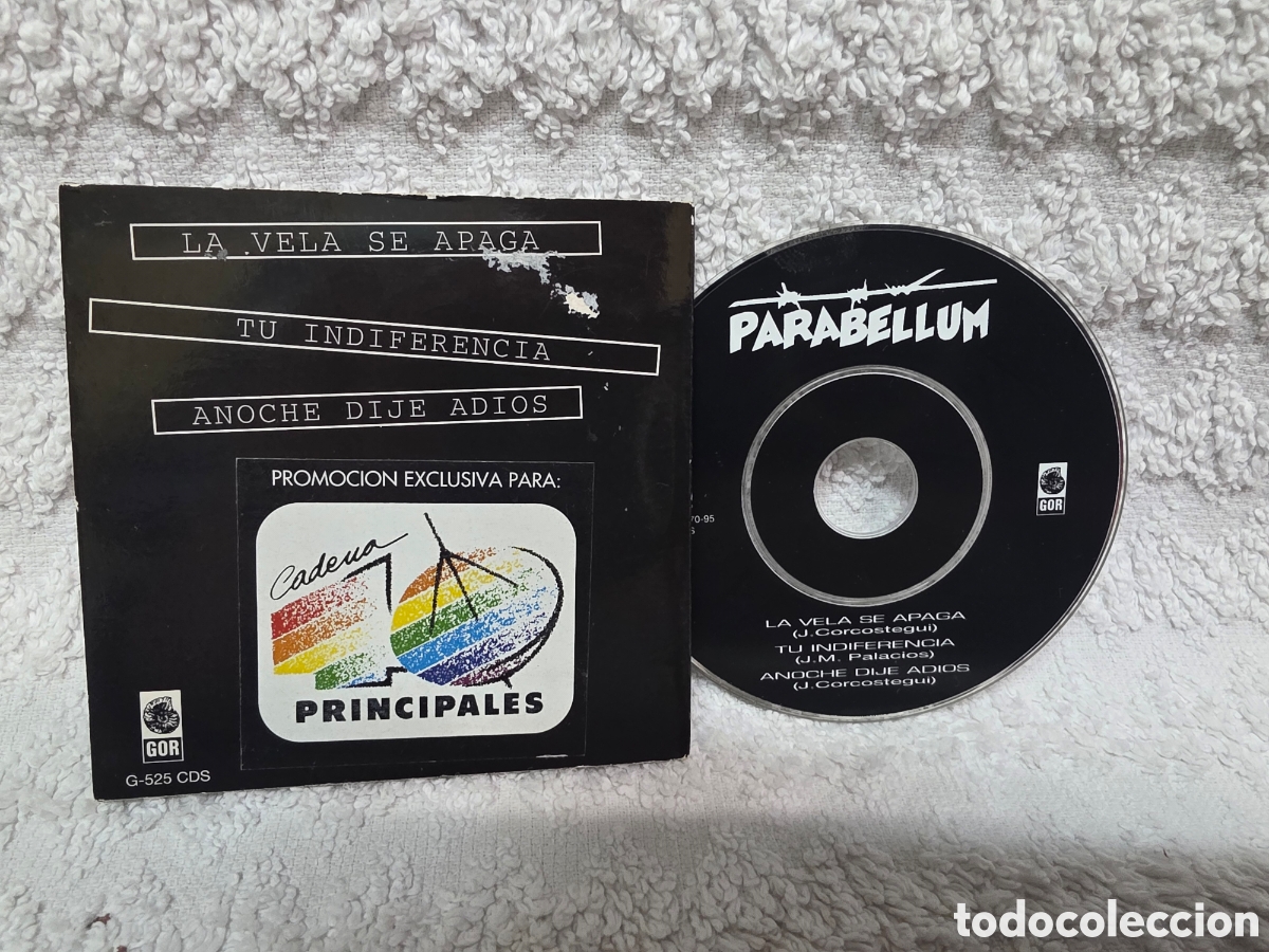 CDs de m&uacute;sica: Parabellum &ndash;&nbsp;La Vela Se Apaga- Mini disc 1995 excusivo 40 Principales