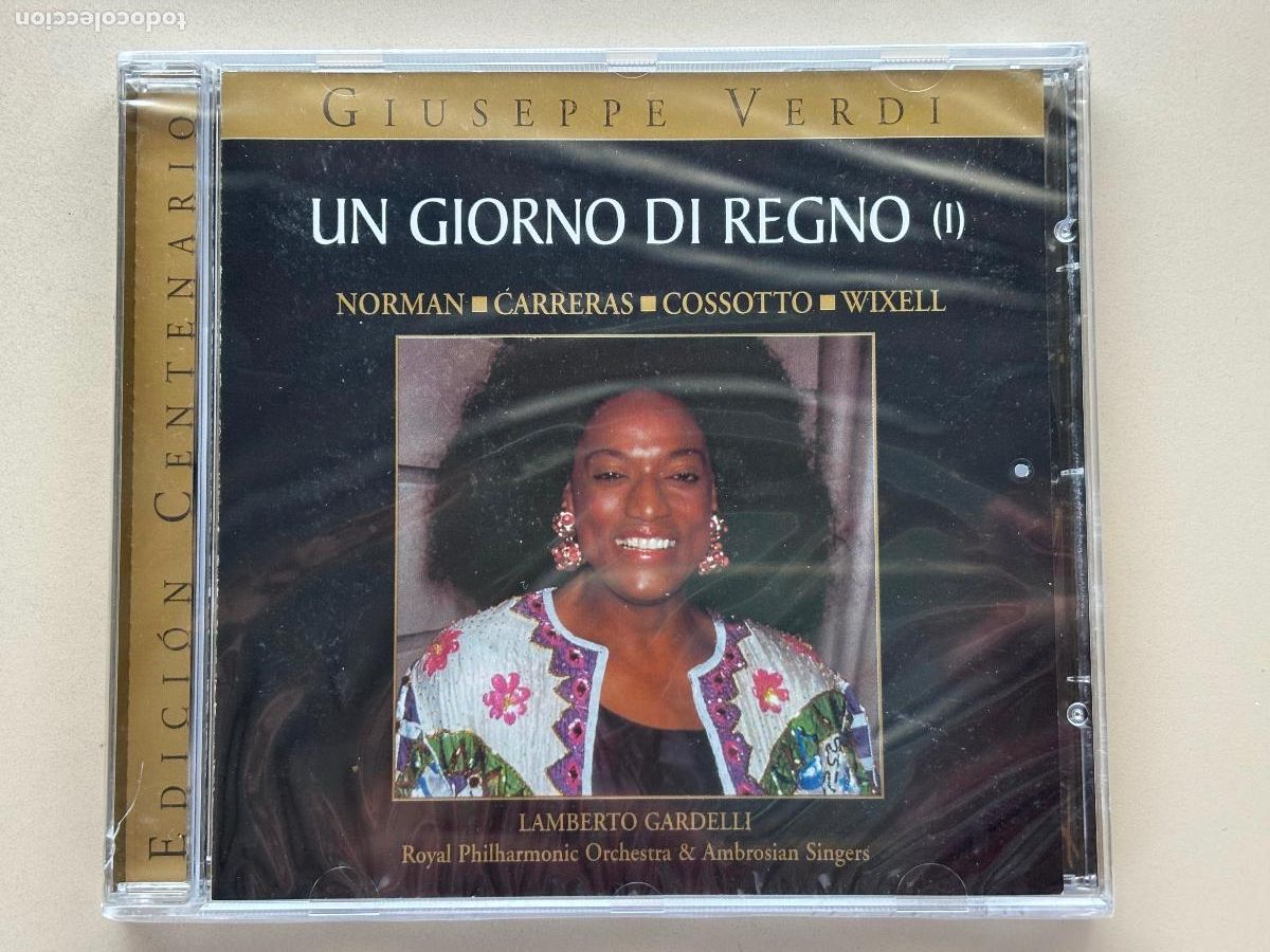 CDs de m&uacute;sica: UN GIORNO DI REGNO (I), CD, VERDI, CARRERAS, NORMAN, COSSOTTO, WIXELL, RBA, 2000, NUEVO SELLADO