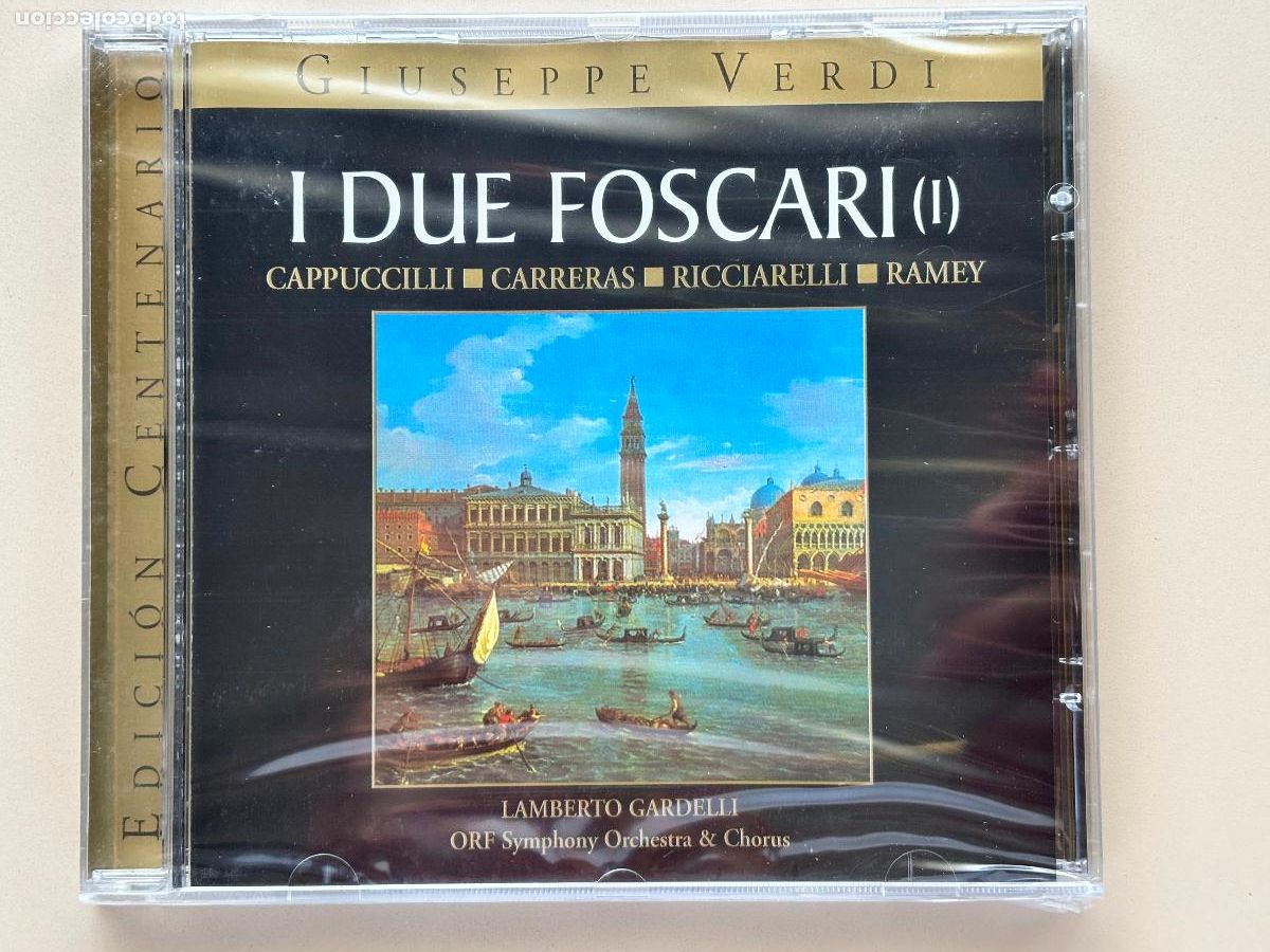 CDs de m&uacute;sica: I DUE FOSCARI (I), CD, VERDI, CARRERAS, RICCIARELLI, CAPPUCCILLI, RAMEY, RBA, 2000, NUEVO SELLADO