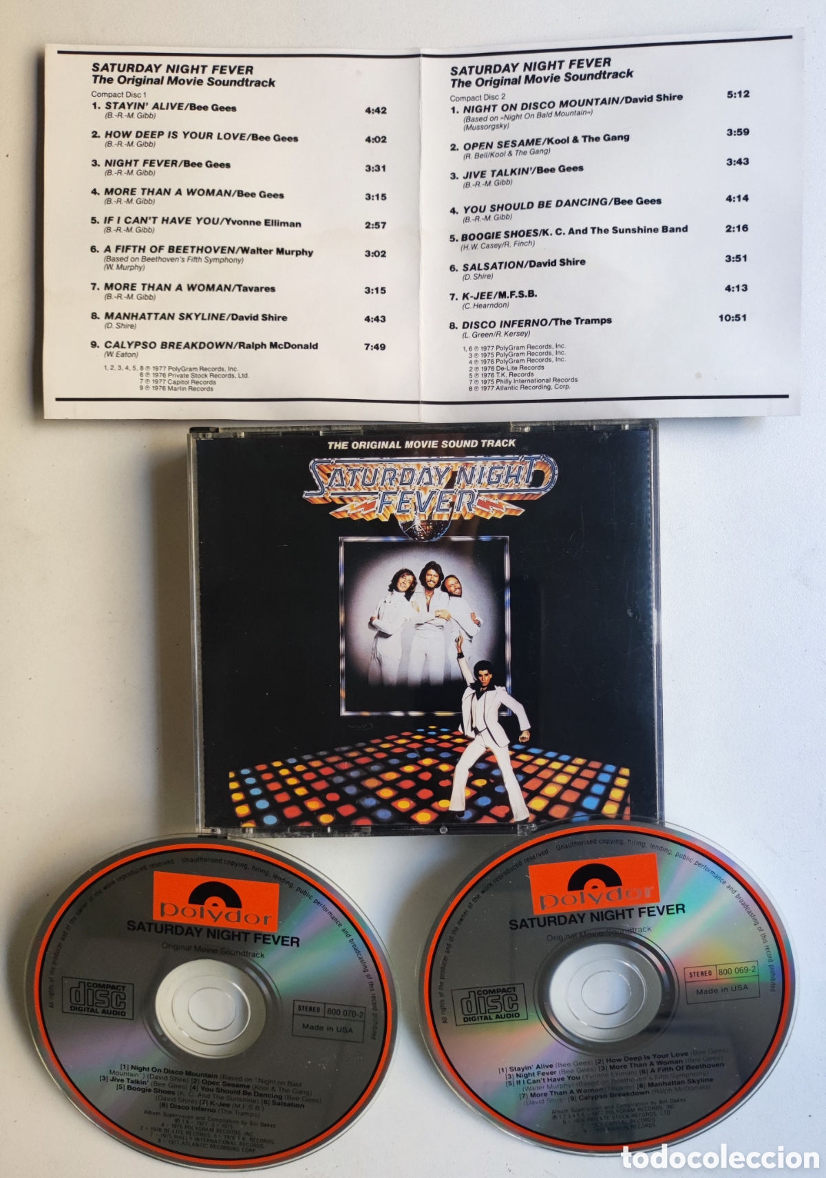 CDs de m&uacute;sica: BSO - RARO DOBLE CD / SATURDAY NIGHT FEVER - POLYDOR MADE IN USA