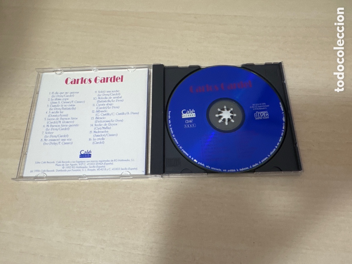 CDs de m&uacute;sica: CD CARLOS GARDEL 1996 - Foto 2