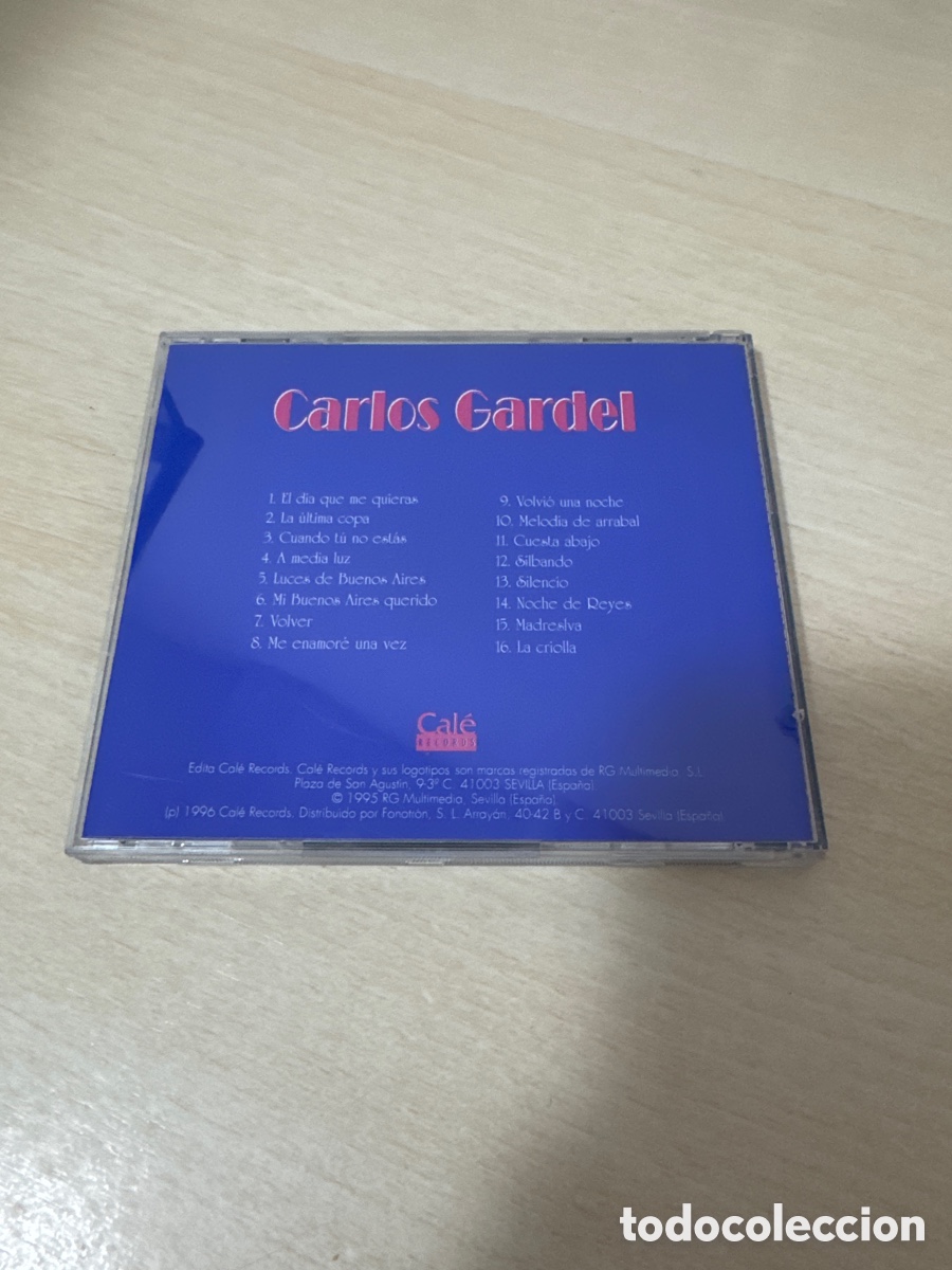 CDs de m&uacute;sica: CD CARLOS GARDEL 1996 - Foto 3