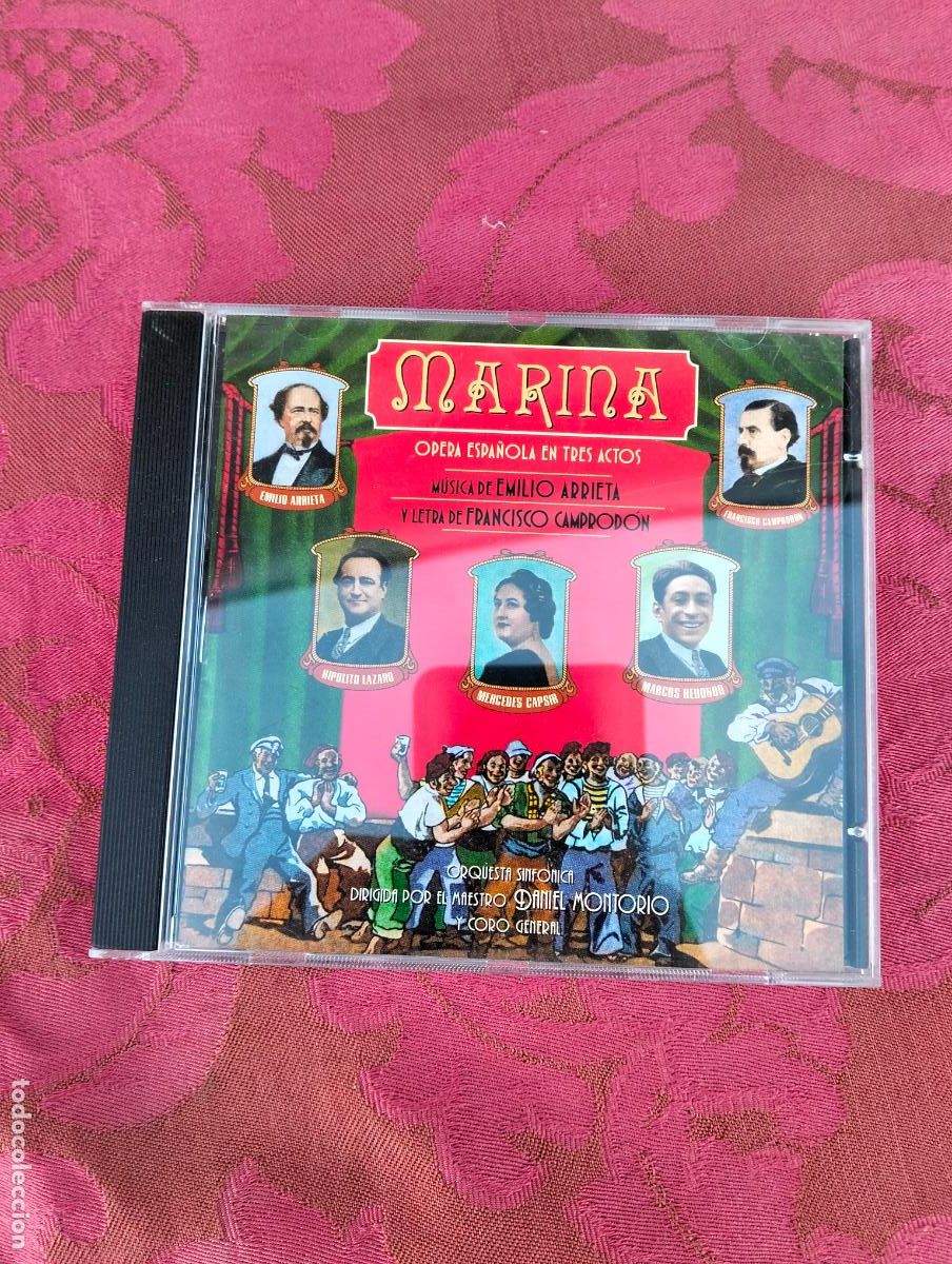 CDs de Musique: Marina opera espa&ntilde;ola en tres actos m&uacute;sica de Emilio Arrieta Francisco Camprod&oacute;n disco cd m&uacute;sica