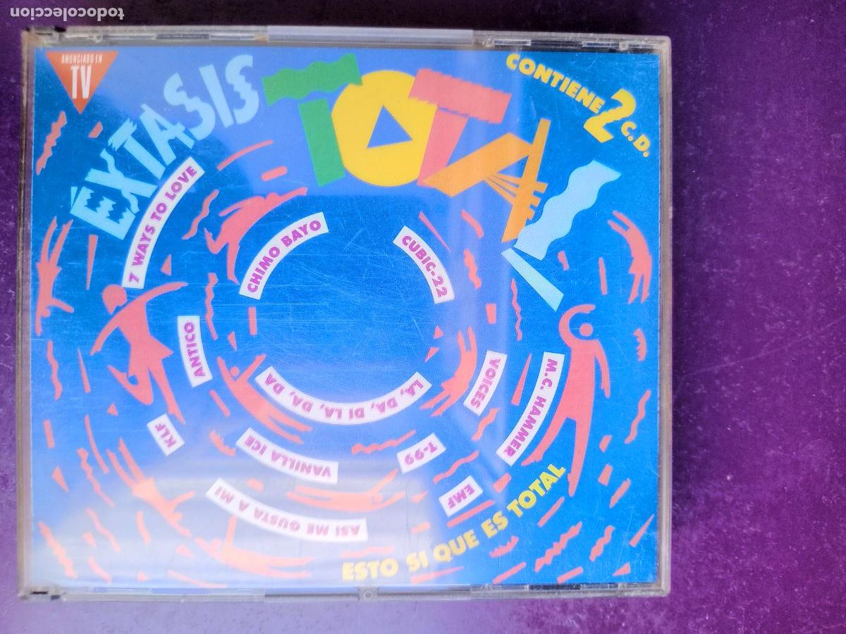 CDs de m&uacute;sica: Extasis Total - DOBLE CD HISPAVOX 1991 - ELECTRONICA DISCO HOUSE TECHNO - 20 EXITOS