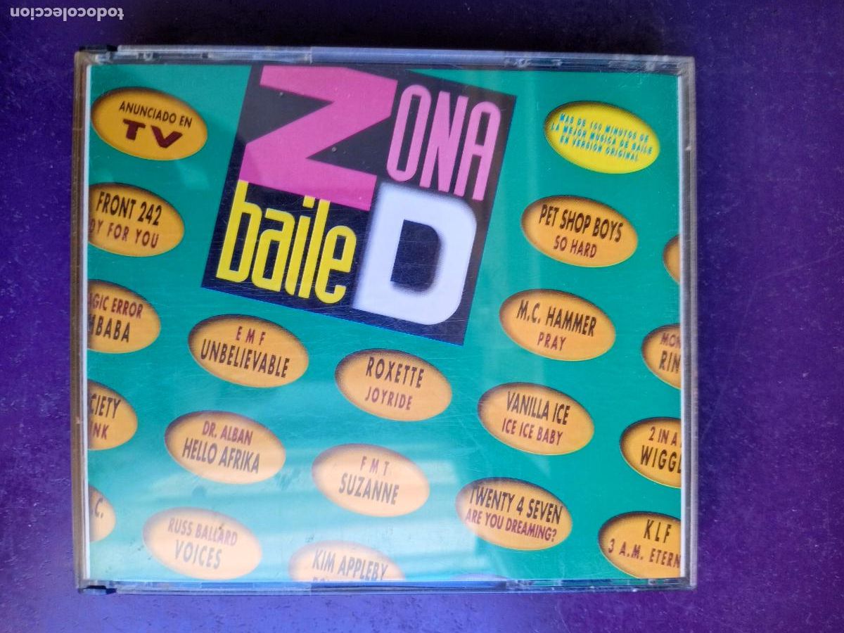 CDs de m&uacute;sica: Zona De Baile - DOBLE CD EMI 1991 - ELECTRONICA DISCO HOUSE TECHNO - 24 EXITOS