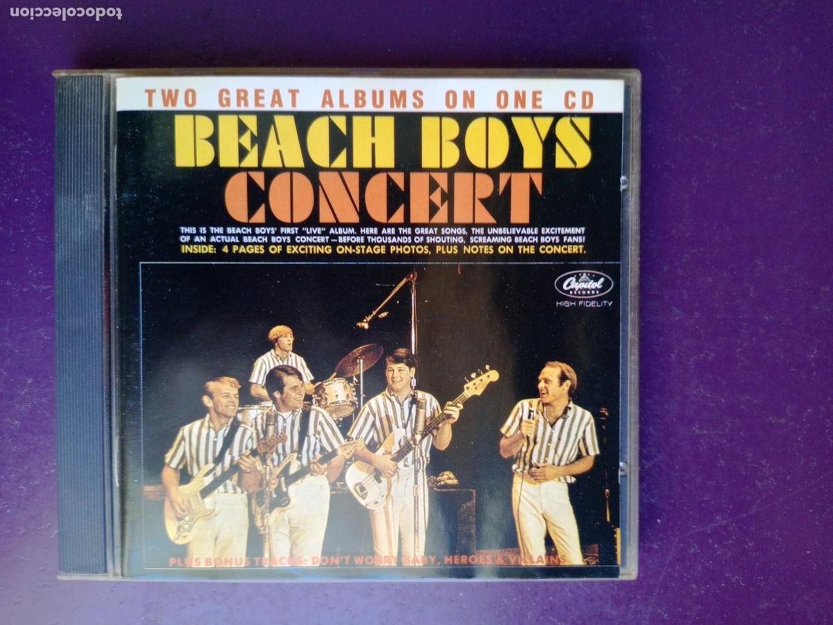 CDs de m&uacute;sica: The Beach Boys &ndash; Beach Boys Concert & Live In London - CD CAPITOL 1990 - MUY POCO USO -