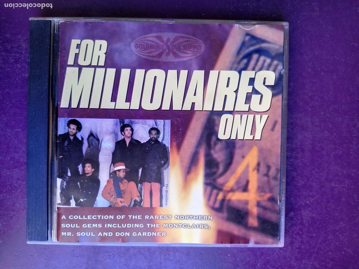 CDs de m&uacute;sica: For Millionaires Only 4 - CD GOLDMINE 1999 - 20 TEMAS NORTHERN SOUL -