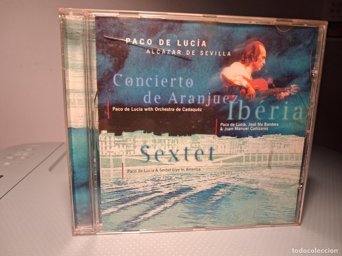 CDs de m&uacute;sica: CD PACO DE LUCIA: CONCIERTO EN ARANJUEZ + IBERIA + PACO DE LUCIA SEXTET LIVE IN AMERICA