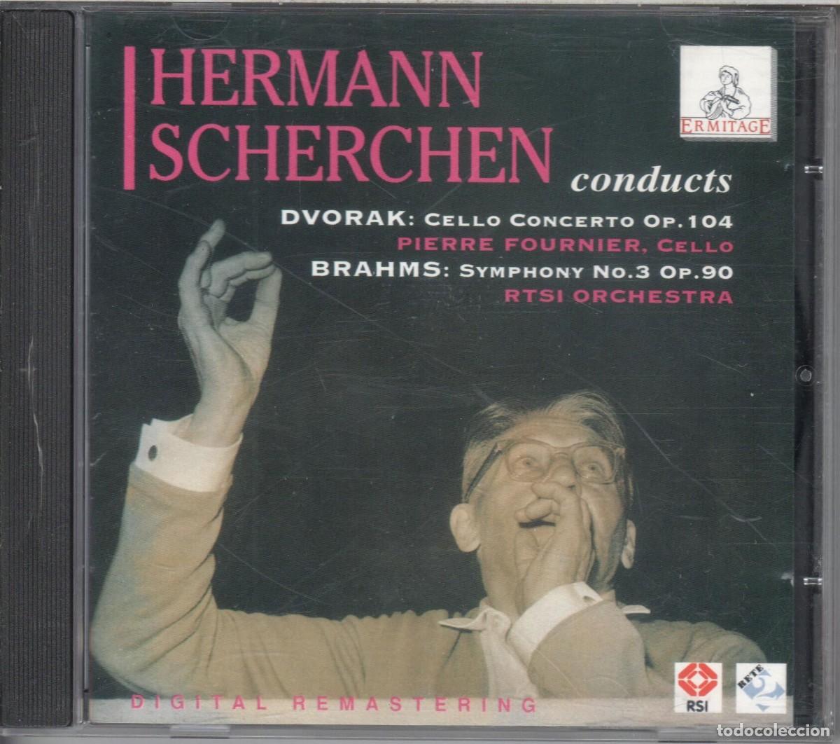 Music CDs: HERMANN SCHERCHEN. DVORAK Concierto Cello con P. FOURNIER, BRAHMS: Sinfon&iacute;a N. 3