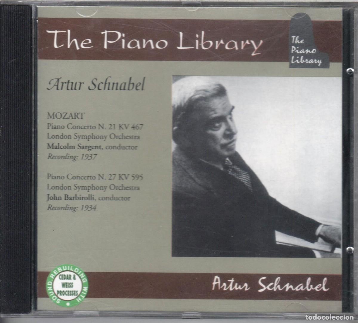 CDs de m&uacute;sica: Artur Schnabel interpreta conciertos de piano de Mozart 21 y 27 Nuevo precintado
