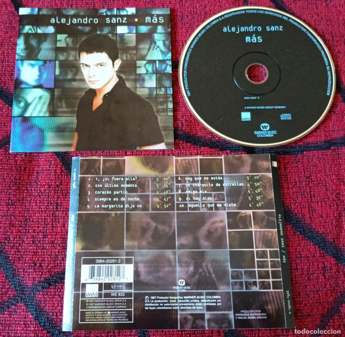 CDs de m&uacute;sica: ALEJANDRO SANZ ** Mas ** CD 1997 COLOMBIA