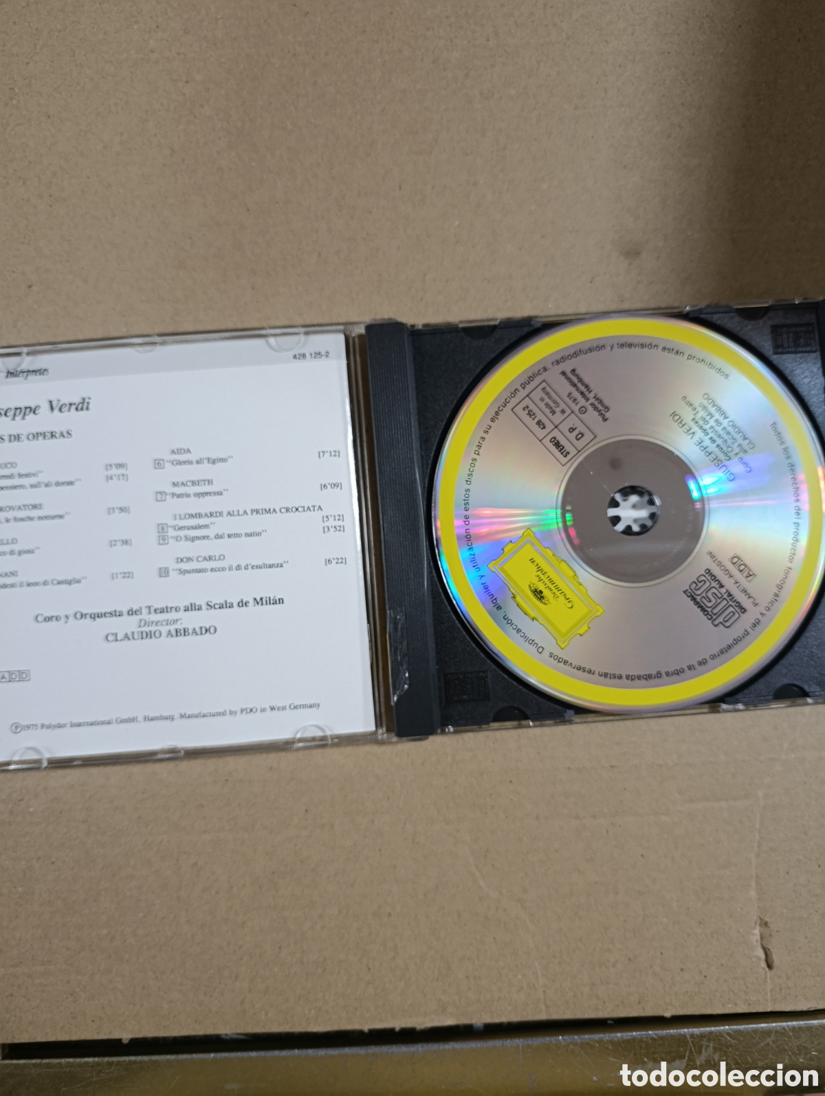 CDs de m&uacute;sica: GRANDES INTERPRETES ABBADO Verdi Coros de Operas... CD - Foto 3