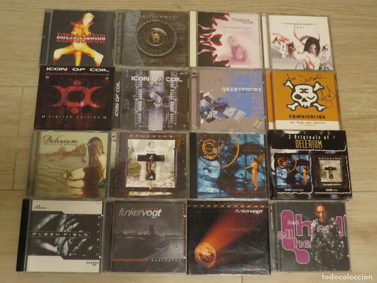 CDs de m&uacute;sica: Lote 18 CD Combichrist&nbsp;Icon of Coil Psyclon Nine Funkervogt Delerium Dulce L&iacute;quido Punto Omega Firma