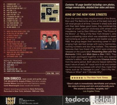 CDs de m&uacute;sica: Presenting Dion and the Belmonts + Wish Upon a Star- 8436542011938