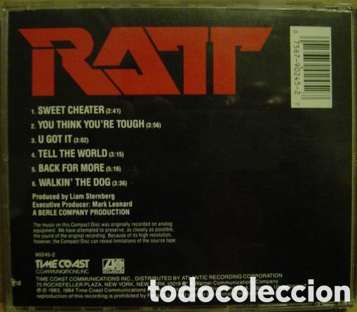 CDs de m&uacute;sica: Ratt (1983 EP) Ratt cd - Foto 2