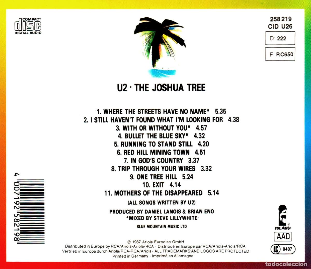 CDs de m&uacute;sica: G677 - U2. THE JOSHUA TREE. CD. - Foto 2