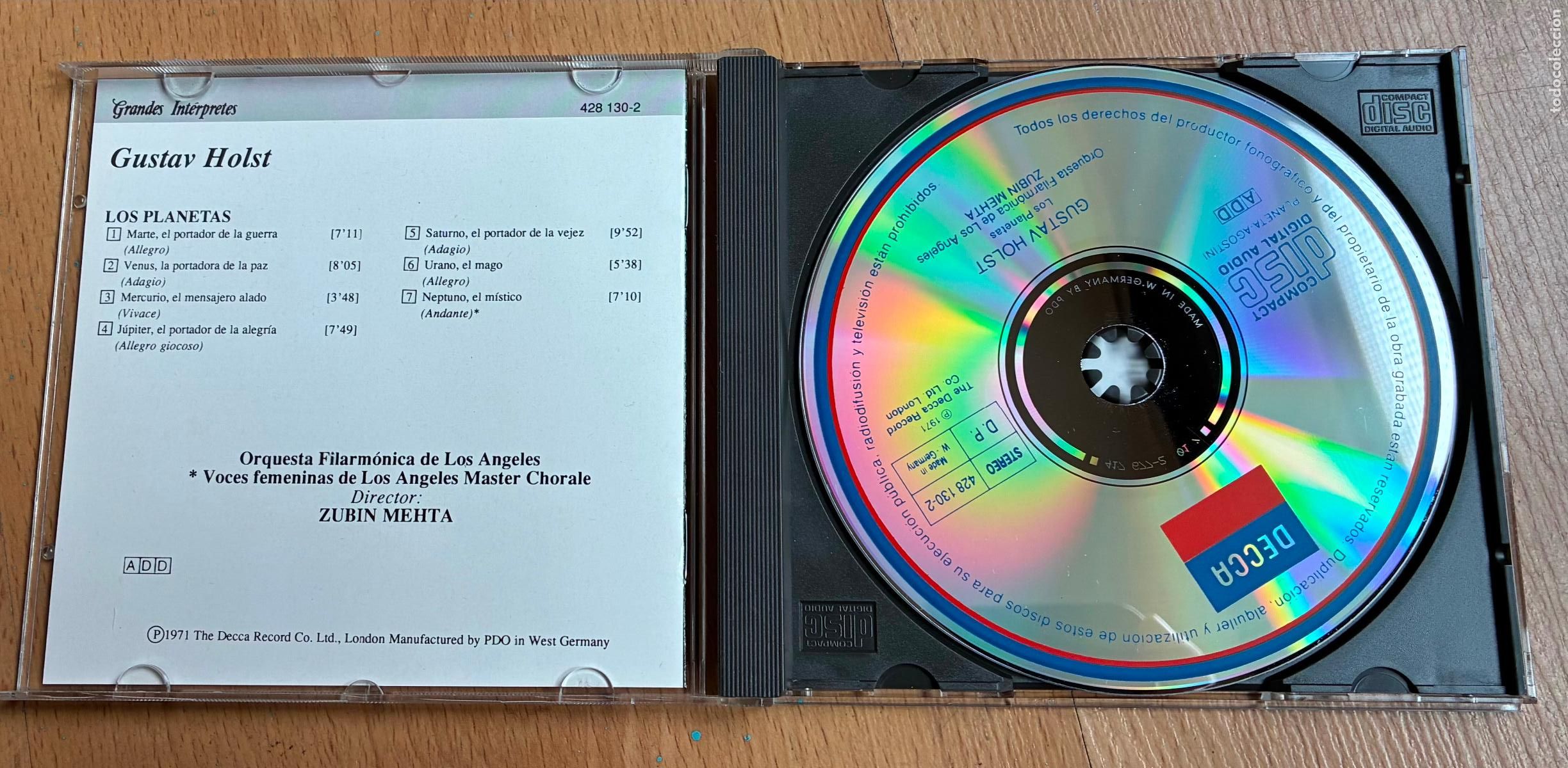 CDs de m&uacute;sica: MEHTA Holst, los planetas, CD - Foto 3