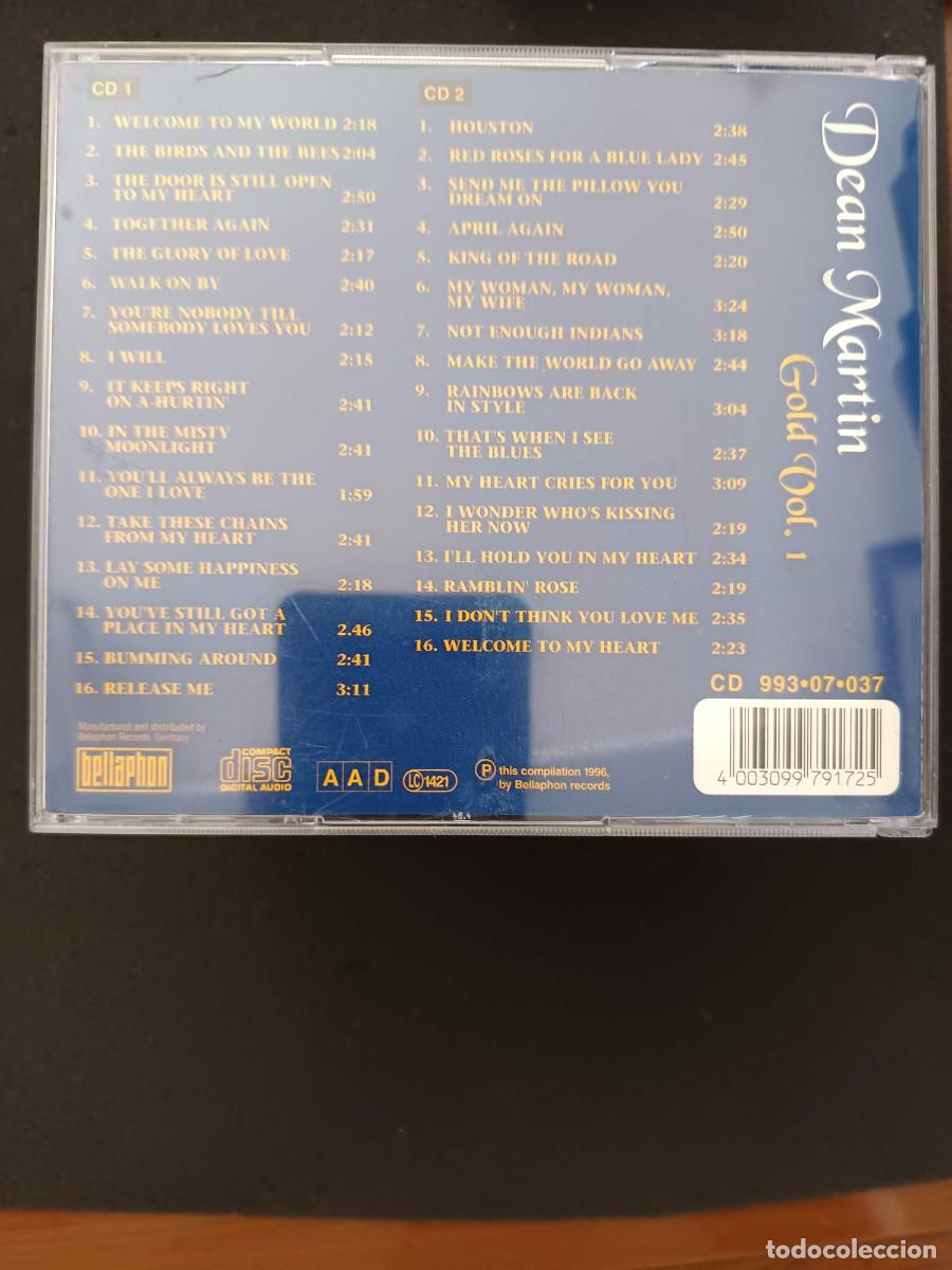 CDs de m&uacute;sica: 2 CD. DEAN MARTIN. GOLD VOL. 1. - Foto 2