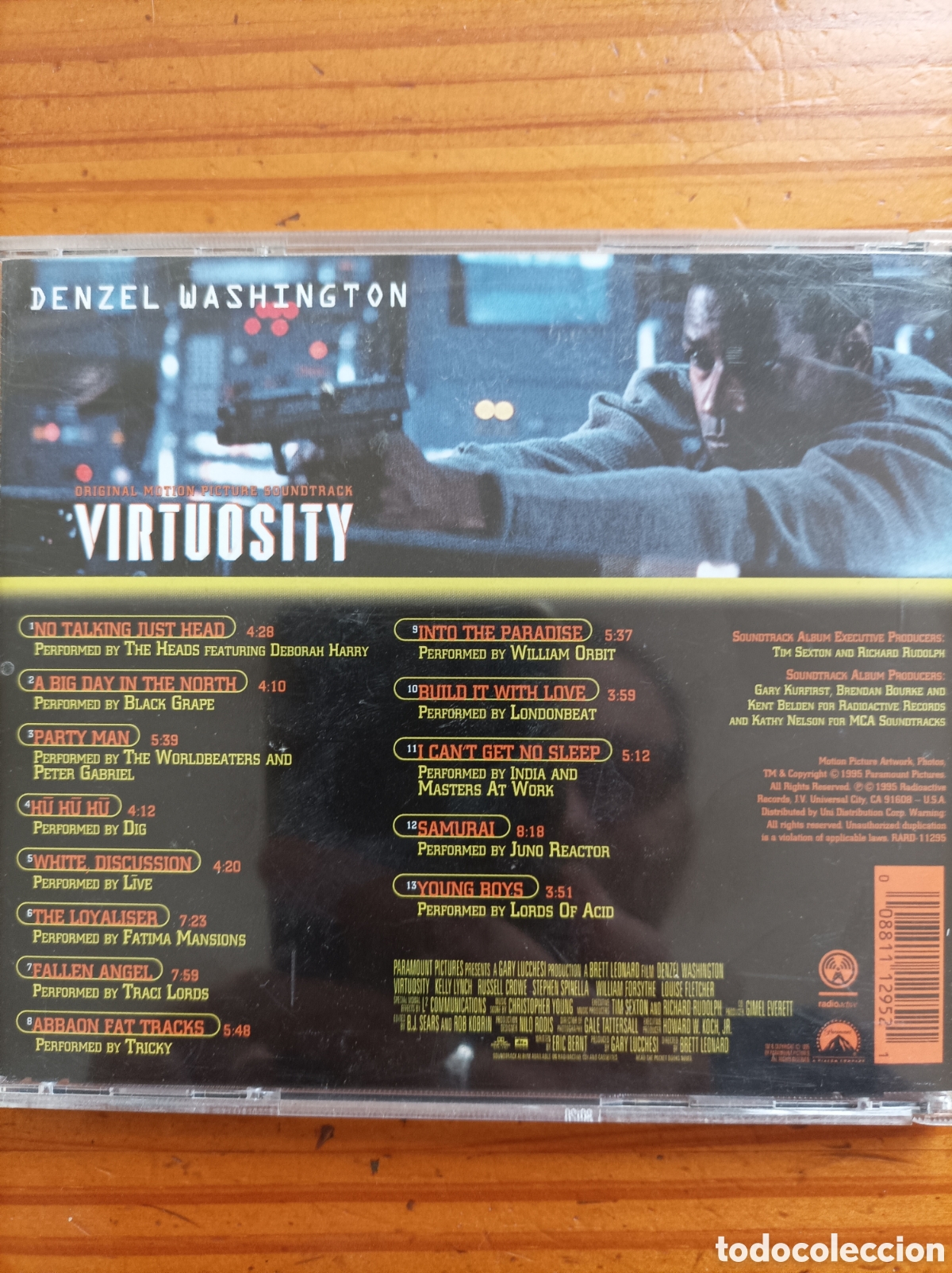 CDs de m&uacute;sica: Virtuosity. B. S. O. Denzel Washington. Cd. - Foto 2