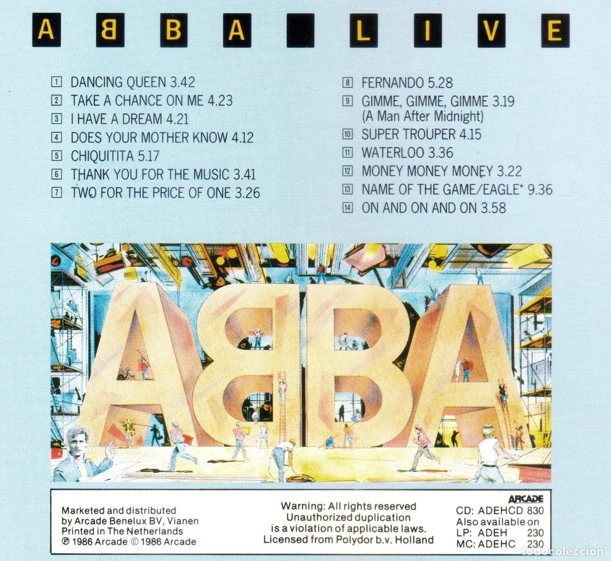 CDs de m&uacute;sica: �G648 - ABBA. LIVE. EN DIRECTO. CD. - Foto 2