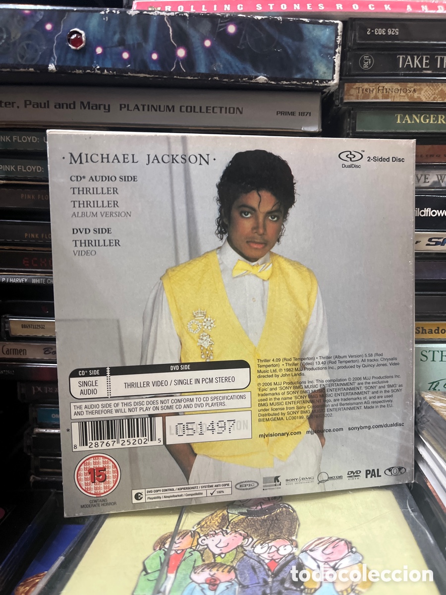 CDs de m&uacute;sica: michael jackson video single thriller - Foto 2