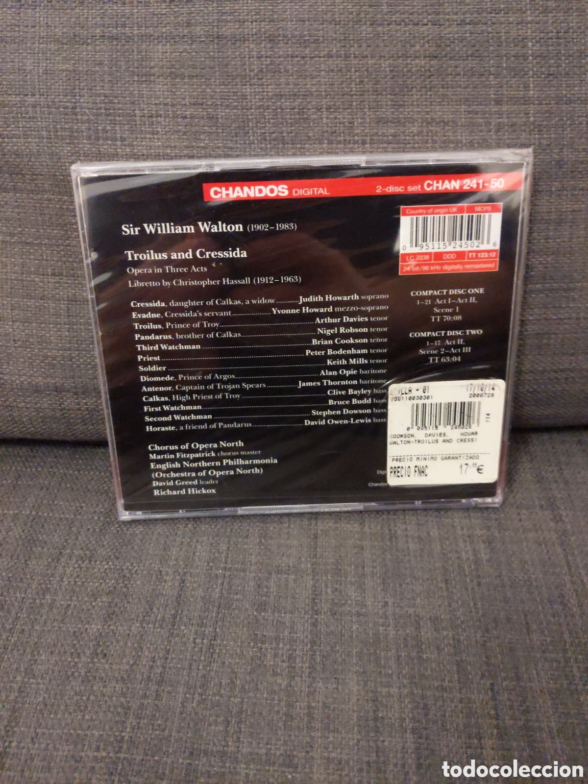 CDs de m&uacute;sica: PRECINTADO Walton: Troilus and Cressida (2 CDs) - Foto 2