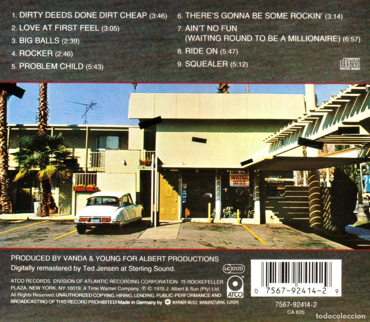 CDs de m&uacute;sica: AC DC. DIRTY DEEDS DONE DIRT CHEAP. CD. - Foto 2