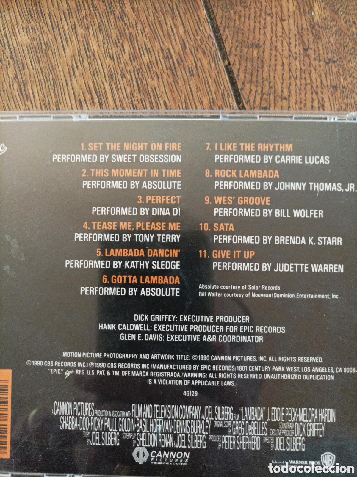 CDs de m&uacute;sica: Lambada. Set the night on fire. B.s.o. cd. - Foto 2