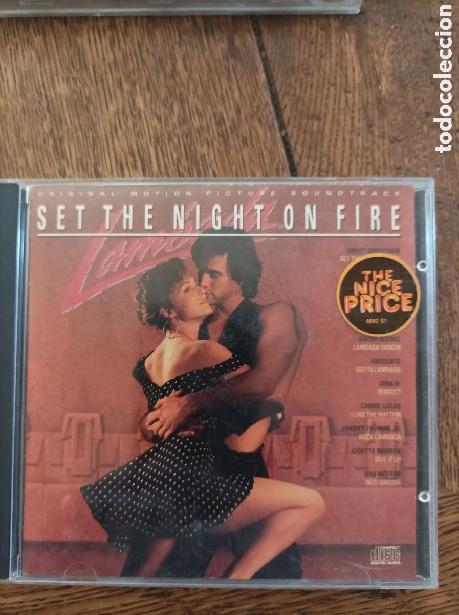 CDs de m&uacute;sica: Lambada. Set the night on fire. B.s.o. cd. - Foto 1