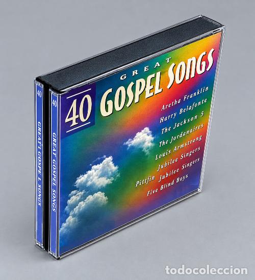 CDs de m&uacute;sica: [DOBLE CD SET BOX]. GOSPEL. GREATEST. [40 SONGS]. RECOPILATORIO.