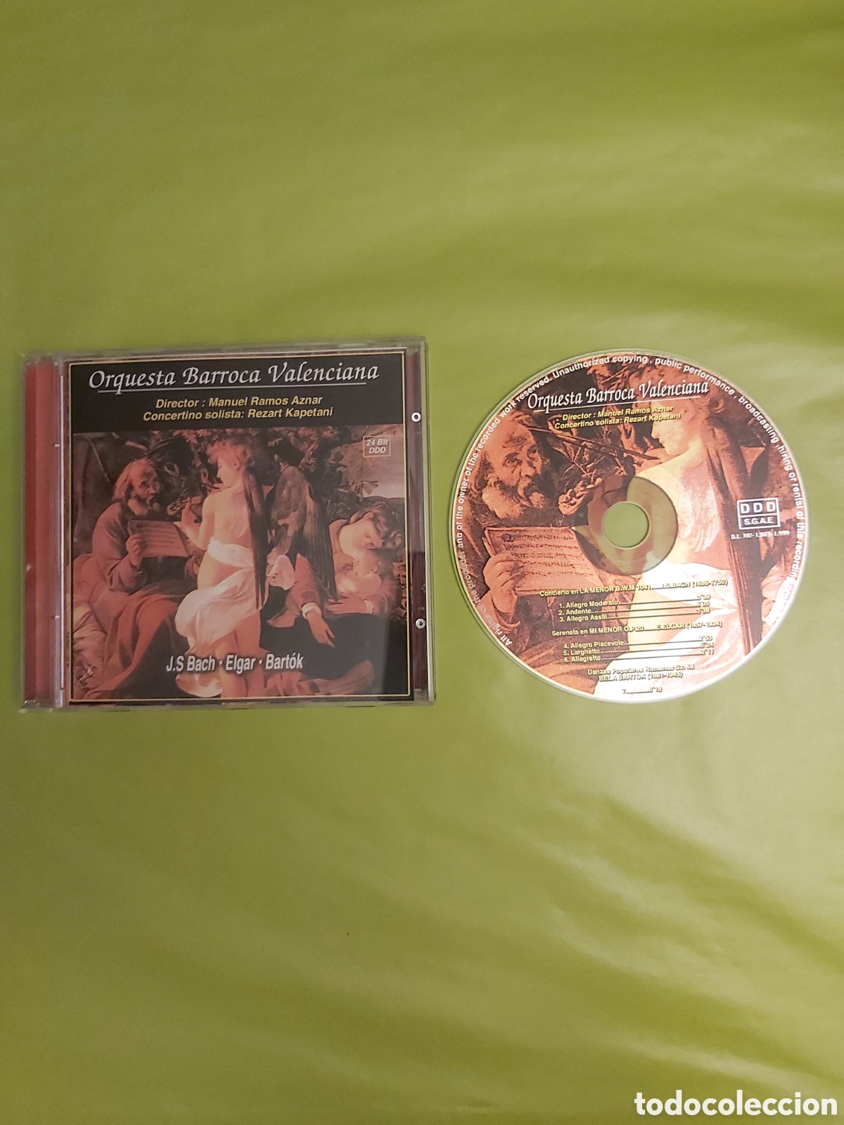 CDs de m&uacute;sica: ORQUESTA BARROCA VALENCIANA J.S.BACH ELGAR BARTOK MANUEL RAMOS AZNAR REZART KAPETANI